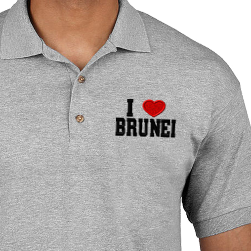 Polo Shirts for Men I Love Brunei Cotton Short Sleeves Golf Tees - Picture 3 of 11