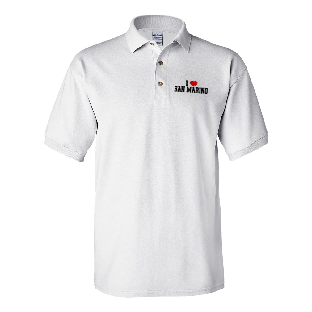Polo Shirts for Men I Love San Marino Cotton Short Sleeves Golf Tees - Picture 10 of 11